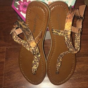 ZigiSoho Size 6 Sandals Brown/Neutral/Leopard